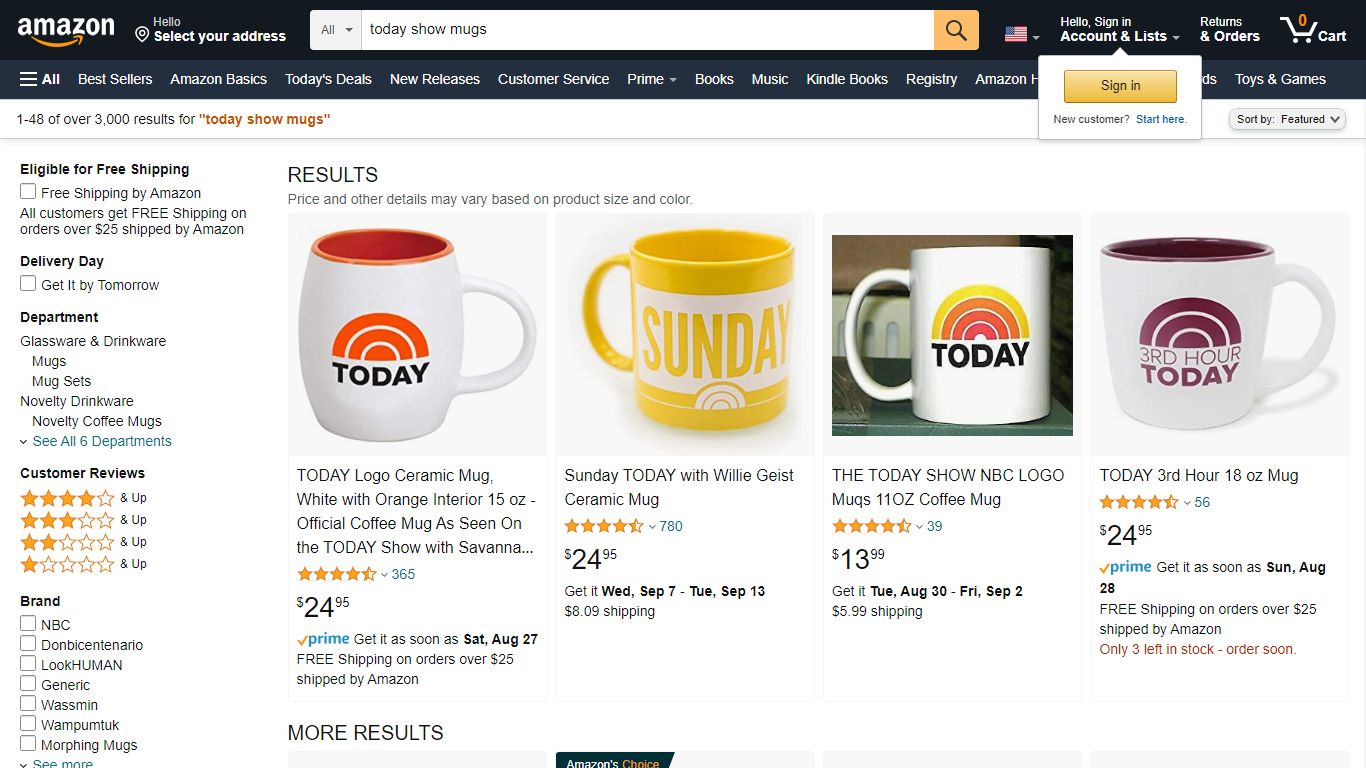 Amazon.com: today show mugs